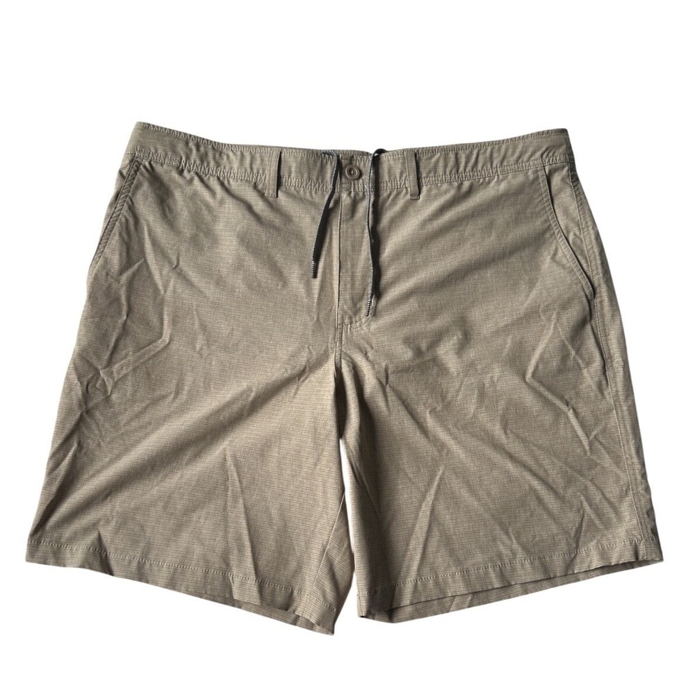 Goodfellow Khaki Mens Hybrid Board Shorts Floral lining Size 40 W Chino